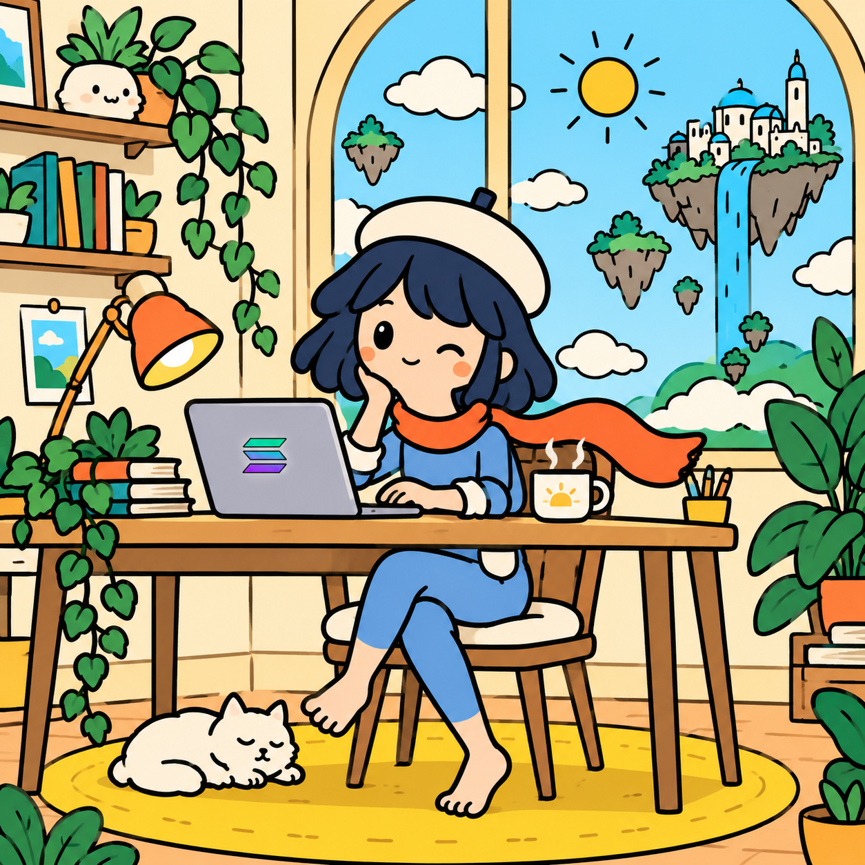 Reading room scene